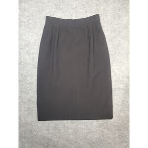 VTG 80s Block Island Petites By Marina Pappas Women's S Black Pencil Skirt